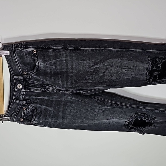 American Eagle black ans gray size 00 90's boot cut jeans - Picture 2 of 7